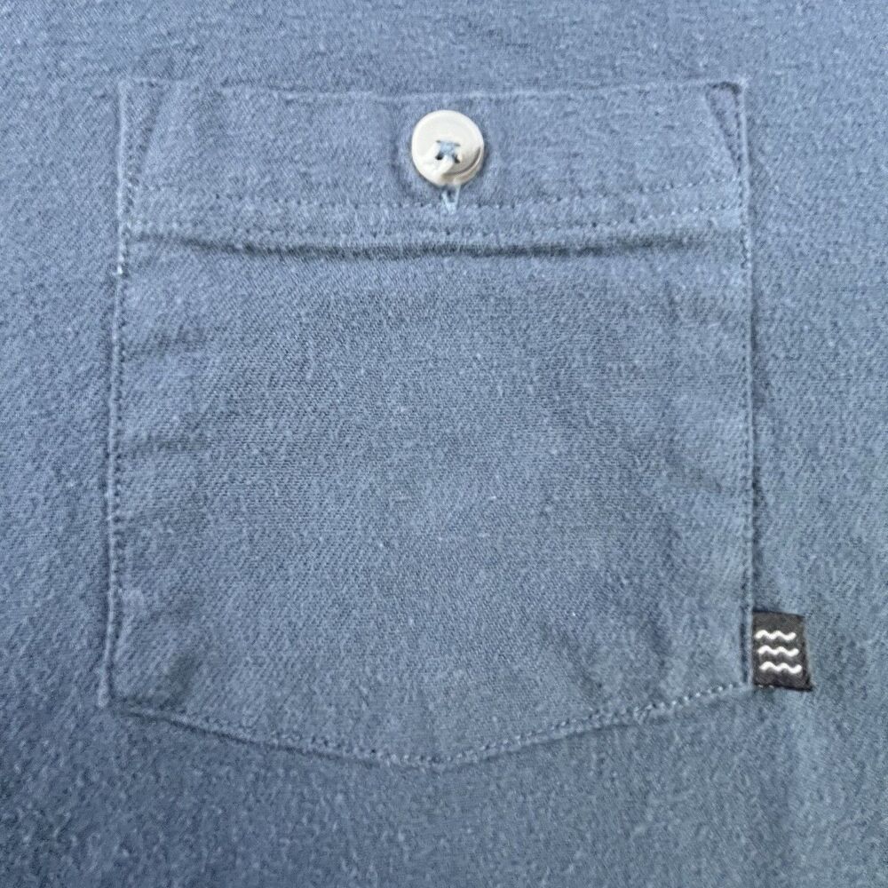 Free Fly Shirt Men's XL Blue Bamboo Cotton Blend Long Sleeve Button Up Pocket - Picture 3 of 11